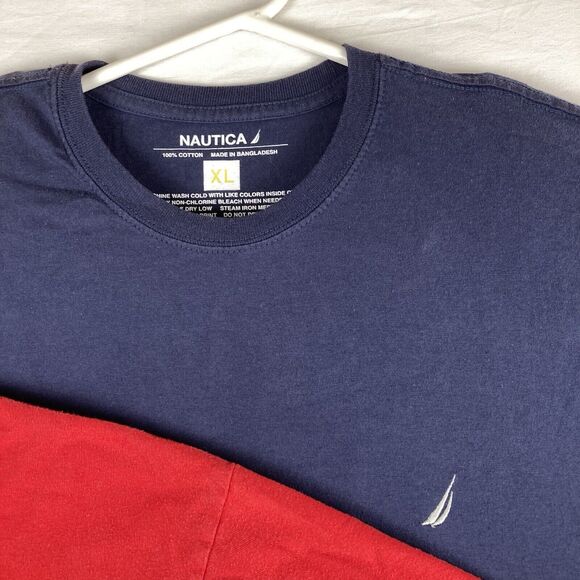 Lot Of 2 Nautica Solid Color T-Shirts Men’s Extra Large - Picture 5 of 11